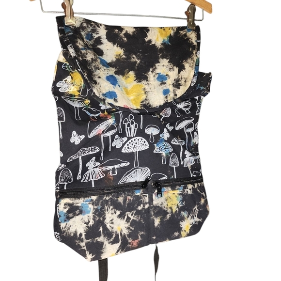The Collection Royal Handbags - Illustrated Mushroom Tie Dye Backpack bought from Earthbound Trading Company NWT